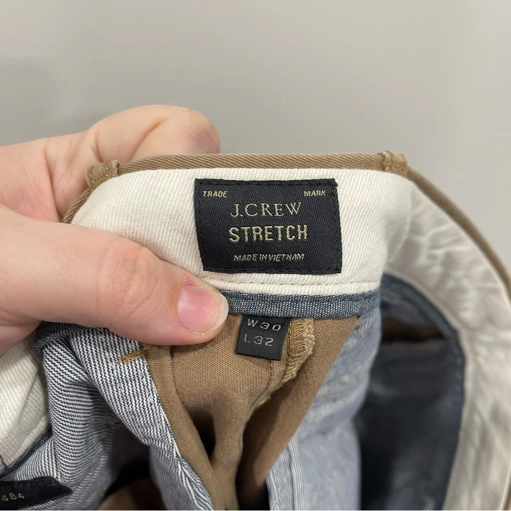 J. Crew 484 Slim-Fit Stretch Chino Pants Men’s W30 L32 Tan Cotton
